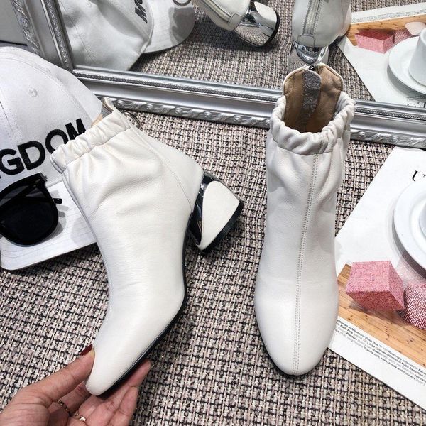 

2020r high-end custom ladies wild boots high heels winter thick with martin boots british style new single boots, size: 36-40