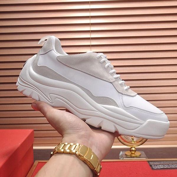 

gumboy calfskin sneaker men 's shoes comfortable soft footwear casual sports autumn and winter lace -up outdoor walking me, Black