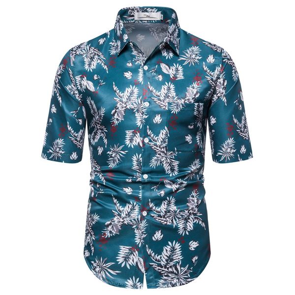 

hawaiian shirts mens funny printed turn down collar short sleeve casual shirts men button streetwear beach camisa, White;black