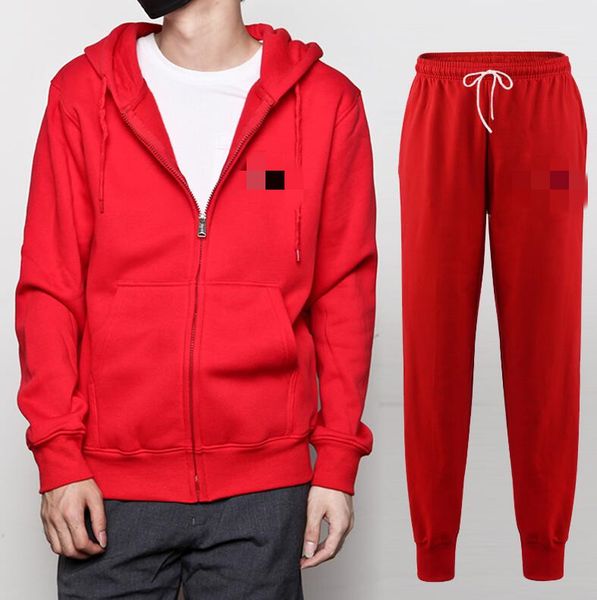 

марка versace дизайнер балахон костюм мужчина случайных мужчин спортивного балахон + брюки, Gray