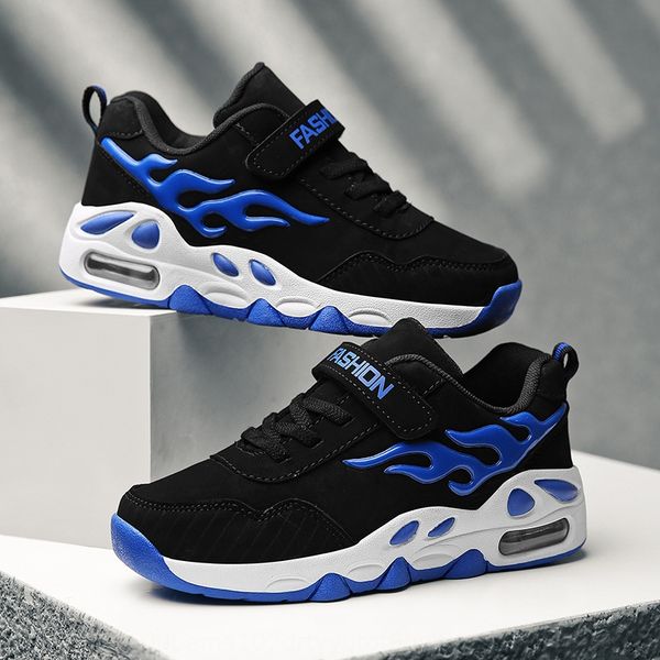 

mlafa 2020 boys' medium and large leather waterproof sports 7-12 years children's sneakers running children's old students&#0, Black