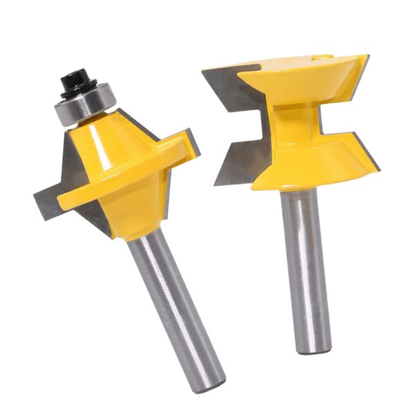 

2pcs bit miter frame molding router bit set -0.31inch shank - handmade tool