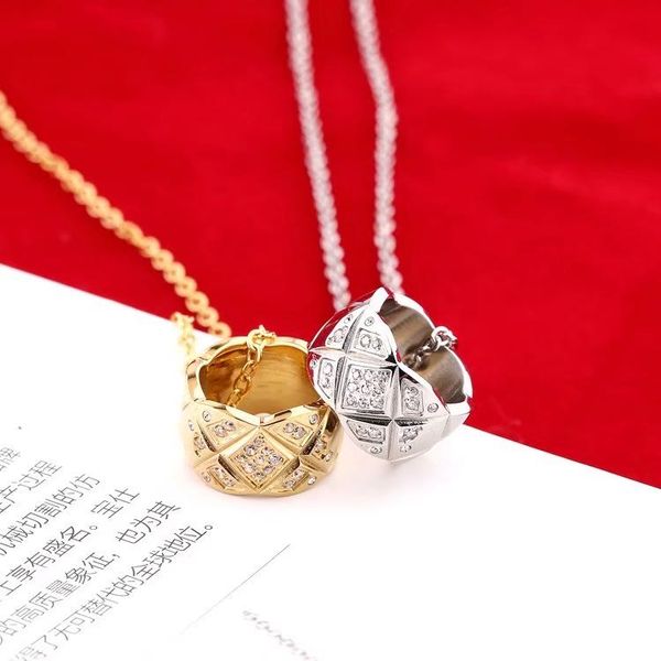 

joyas de acero inoxidable c c necklace women diamond chains pendant fashion designer necklaces iced out chains, Silver