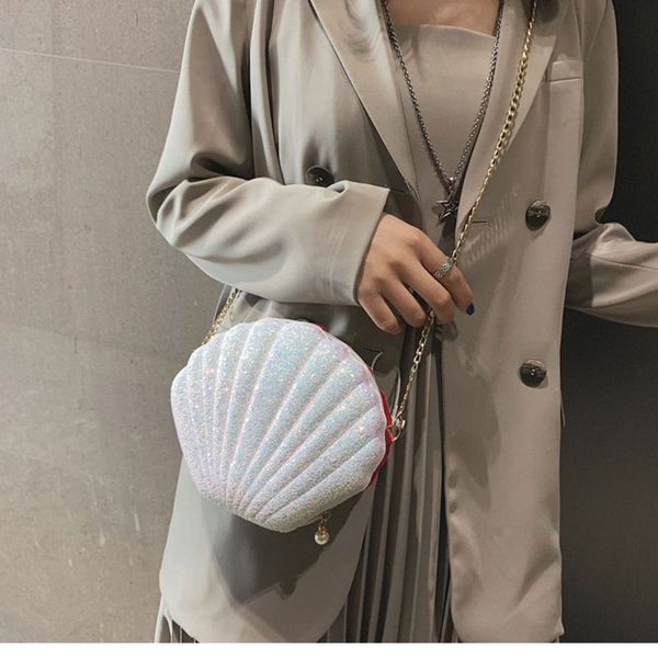 

women sequins leather handbag shoulder lady chain crossbody bag tote messenger satchel purse