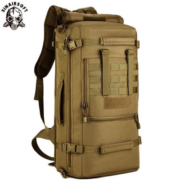 

sinairsoft tactical backpack outdoor camping bags 50l mountaineering bag men's hiking rucksack travel backpack ly0089