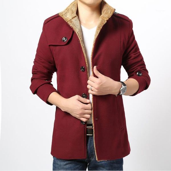

coats 2020 mens designer jackets autumn winter new woollen cloth stand collar warm male outwear fashion, Black;brown