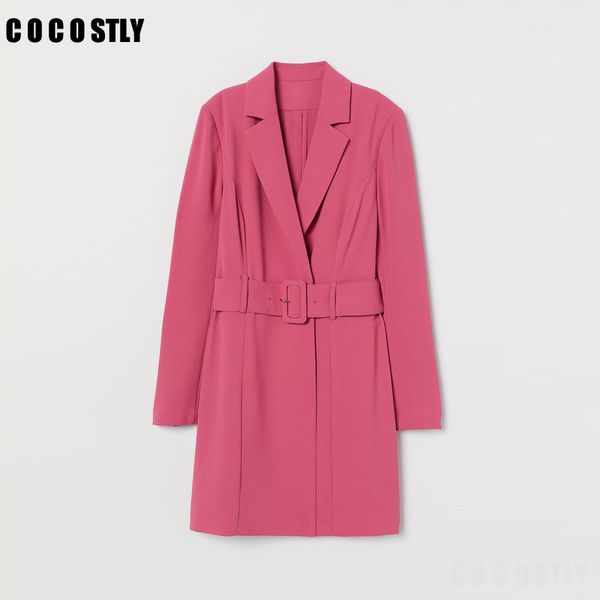 

autumn sashes suit for women blazers and jackets v-neck long sleeve solid suit coat office blazer dress female feminino, White;black