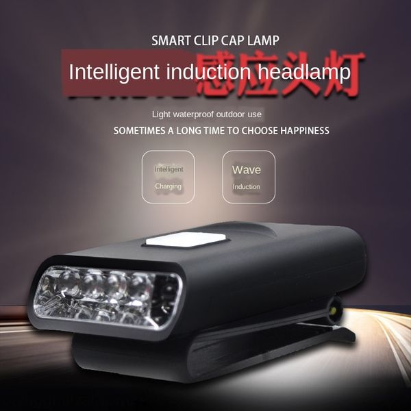 

0olx7 induction hat lamp headlight night headlights headlights fishing rechargeable strong light super bright led hat eaves head-mounted wat