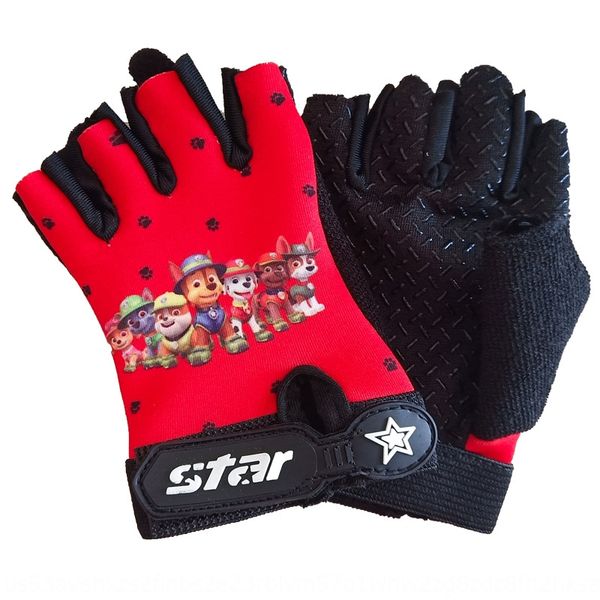 

children's half and gloves finger balance car children's riding open finger gloves self-skateboard twist car fitness anti-skid, White