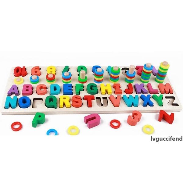 

baby montessori math toys digital shape pairing learning preschool counting board kids educational wooden toys for children gift t200323