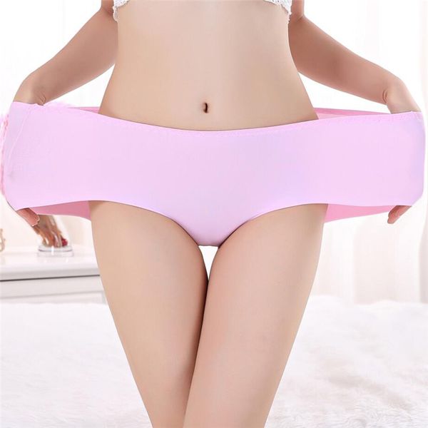 

5pcs women's ice silk seamless underpants briefs high waist high elasticity briefs underwear for female large size s-4xl, Black;pink