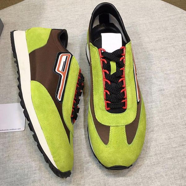 

suede and nylon sneakers men 's shoes new arrival casual footwears vintage sports fashion low men shoes zapatillas ho, Black