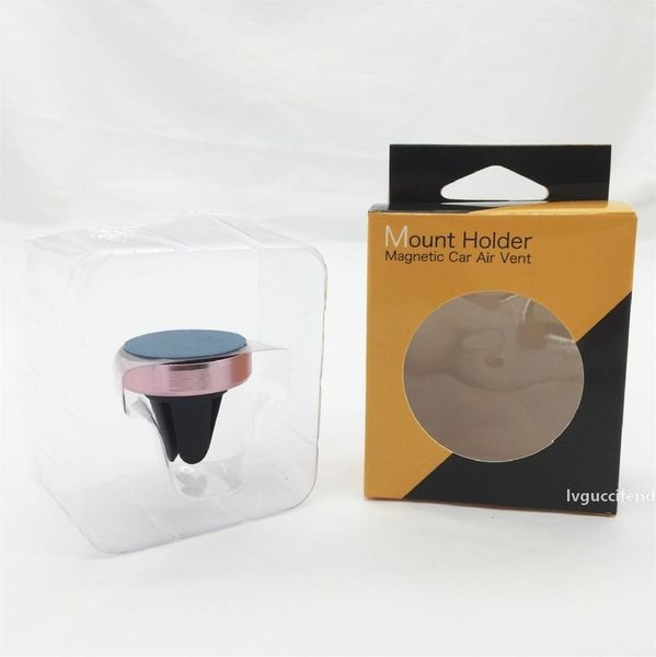 

car air vent phone holder magnetic mount metal cell phone holder hands-dashboard stand universal mobile phone with retail box