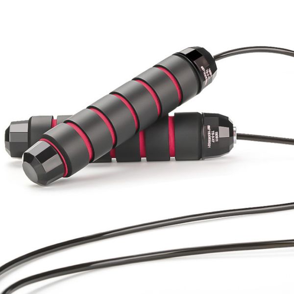 

jump ropes rope with heavy load skipping steel wire jumping for gym fitness training cross fit increased red+bla