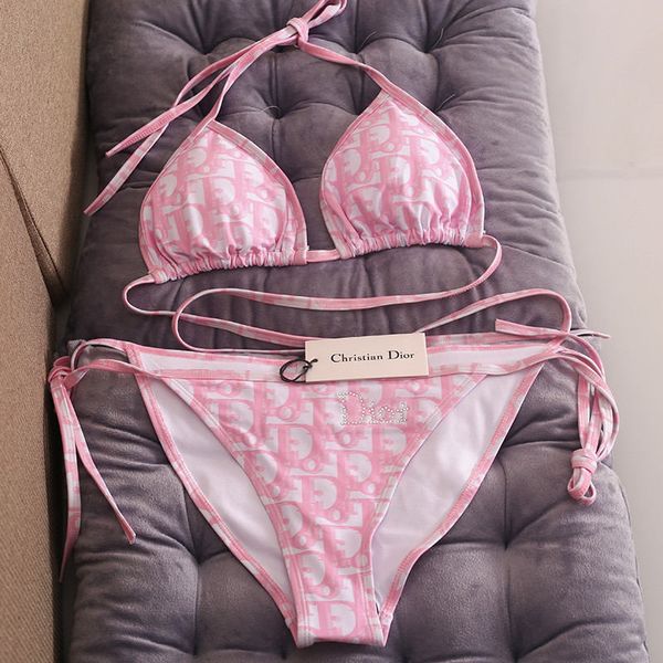 

women designer bikini women bikini 2 pieces set with letters summer d swimwear for lady bathing suit summer backless beachwear s-xl
