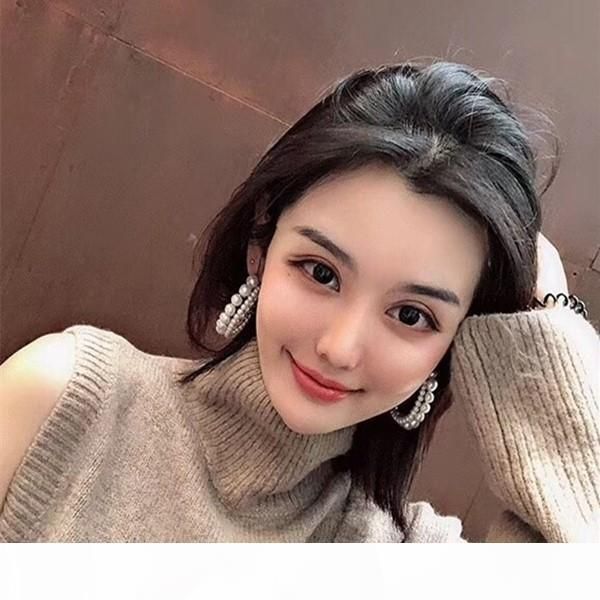 

f selling luxury full pearl women 's wild designer earrings luxury designer jewelry women earrings, Golden