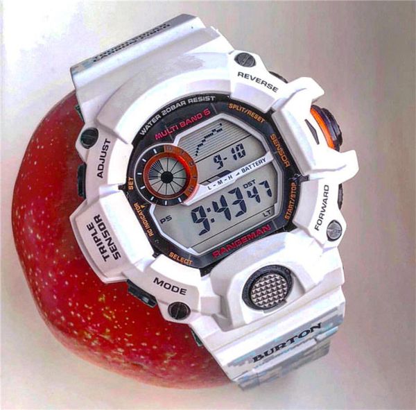 

new arrival sports men's watch with box & instruction shock world time led shock all function work waterproof sport wrist watches whole, Slivery;brown
