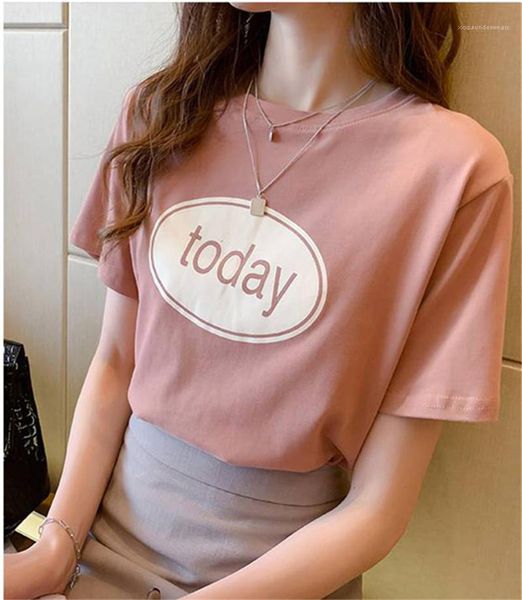 

смешные повседневный летний женский дизайнер tshirts o образным вырезом с коротким рукавом straight женщины тис сегодня письмо женские tshir, White