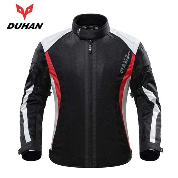 

motorcycle apparel duhan summer jacket mesh breathable moto protective gear racing reflective oxford clothing with 5pcs pads