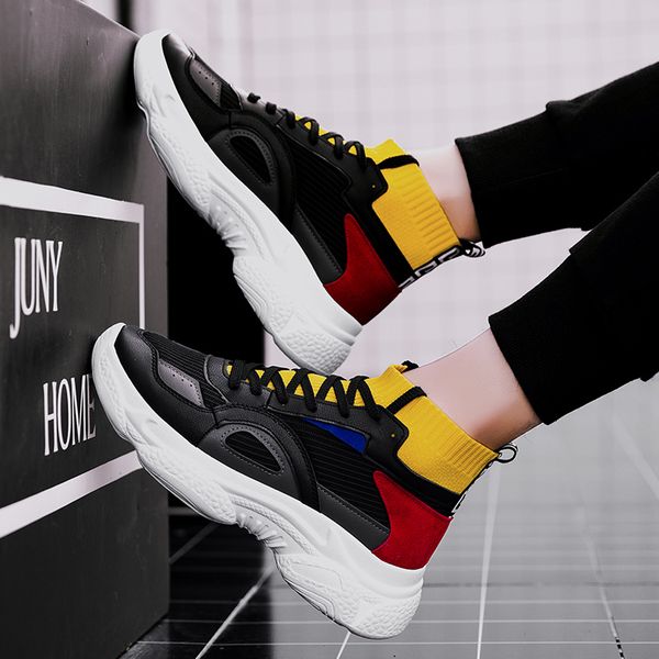 

high mens mens sapato sneakers leisure highfashion casuales for 2020 shoes sale informales leather on de sport high 39, Black