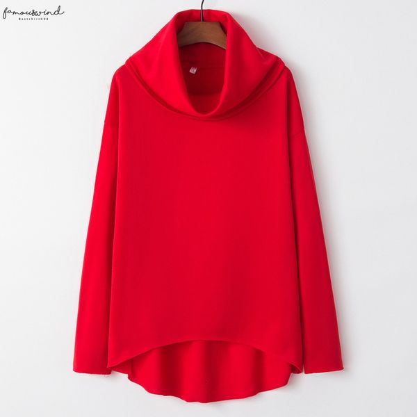 

female blouse women pure color shirt long sleeve high collar casual loose blouse autumn and winter ladies girls 805, White