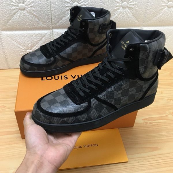 

006 high-quality men's designer casual sports shoes trendy brand outdoor casual shoes, fast delivery in the original box, Black