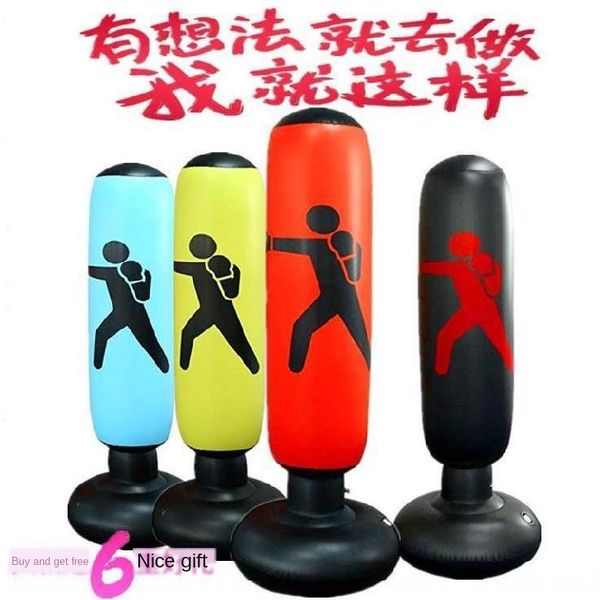 

sandbag tumbler household vertical boxing children's sanda boxing pillar tumbler and gloves fitness gloves set taekwondo