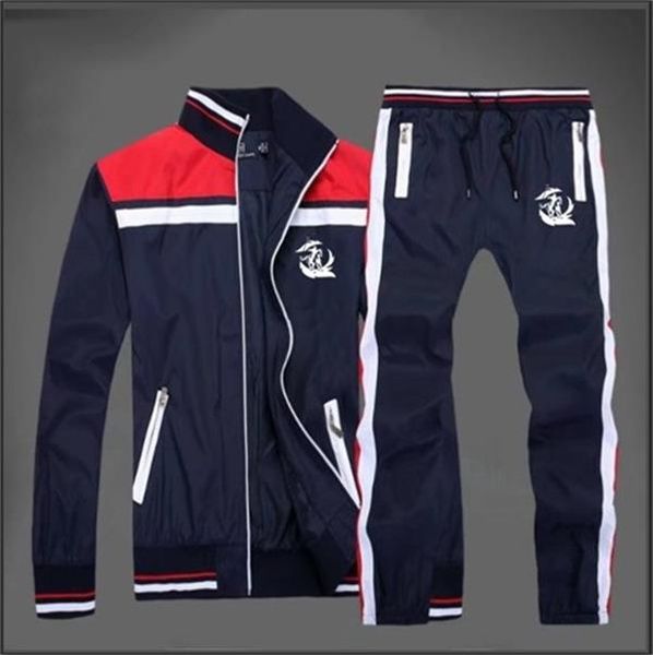 

new designer men's stand collar jacket luxury size horse standard color brand matching windbreaker jacket joggers tracksuit mens clothi, Gray