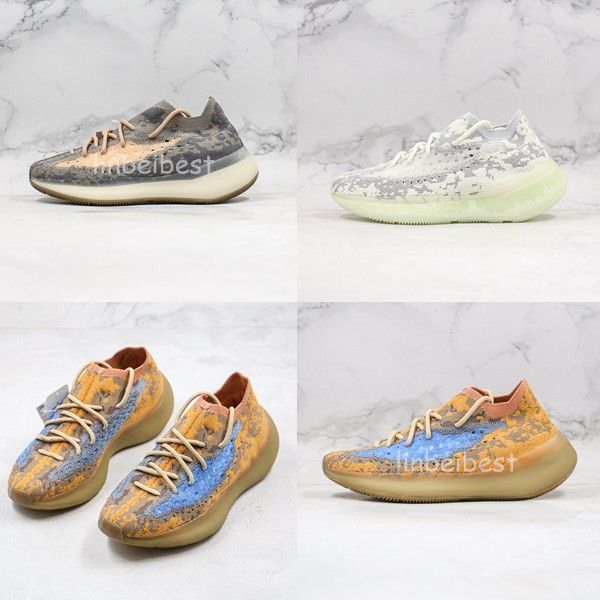 

chaussures kanye west 380 alien mist azure blue oat 3m reflective running shoes men women sports trainers sneakers size 36-46