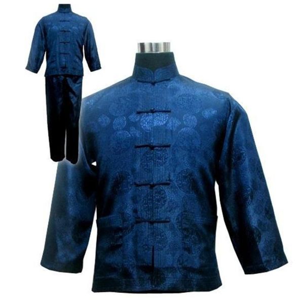 

chinese men's silk satin suit size s  l xl xxl m3020, Gray