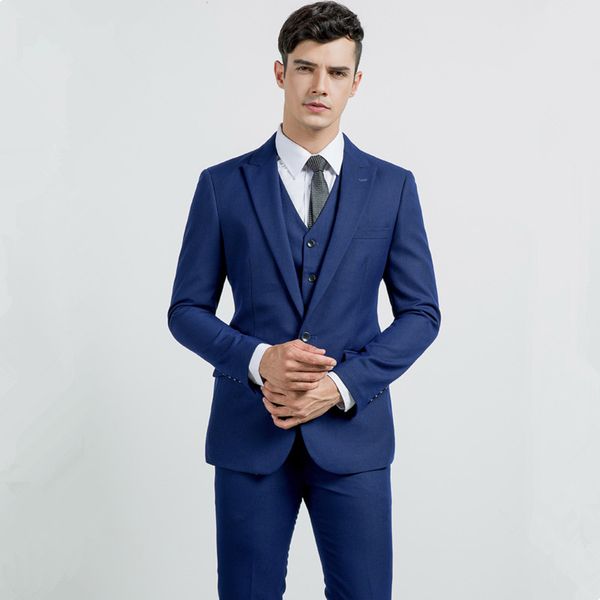 

men's suits & blazers jacket+pants+vest business casual professional wear suit custom 3-piece wedding groom man dress, White;black