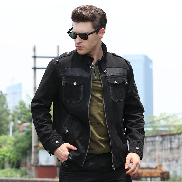 

rmy man jacket men windbreakers autumn clothes pilot jacket fit outfit army green black jackets for men fall coats, Black;brown