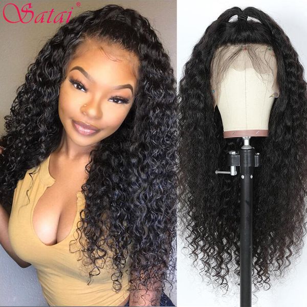 

fy h 5 7 lace front human hair wigs deep wave wigs curly wigs pre plucked, Black