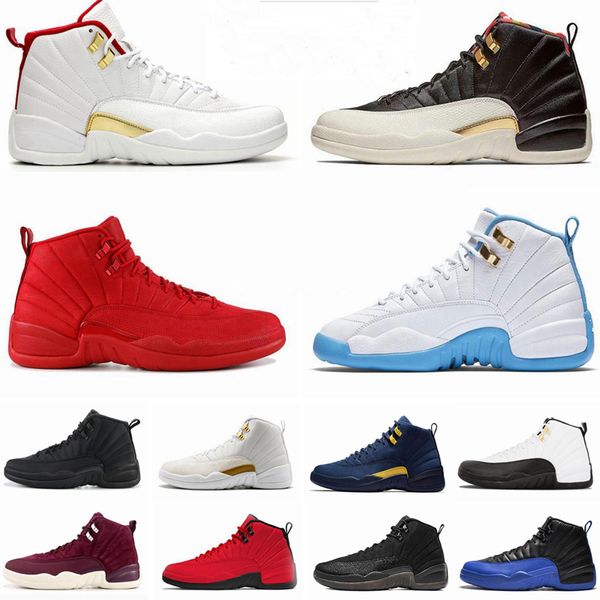

12s winterized wntr cny gym red michigan mens basketball shoes game royal the master flu game taxi 12 wings mens sport sneakers trainers