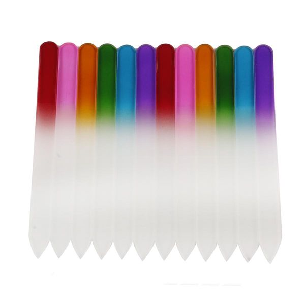 

colorful glass nail files durable crystal file nail buffer nailcare nail art tool for manicure