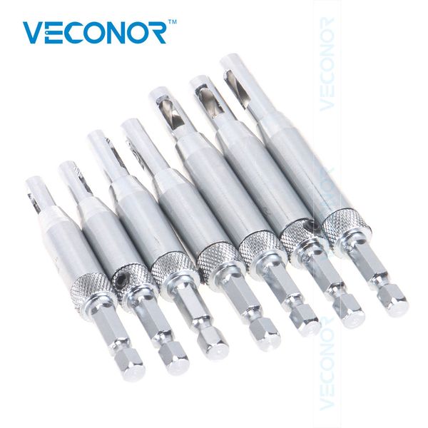 

7шт дверь окно шарнир twist инструмент дерево сверло набор самоцентровкая перфоратор