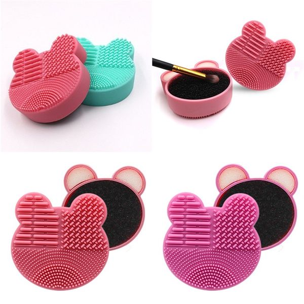 

mat cosmetic makeup brush cleaner silicone sponge cases colorful boxes easy clean make up tools pretty 4 3le e2