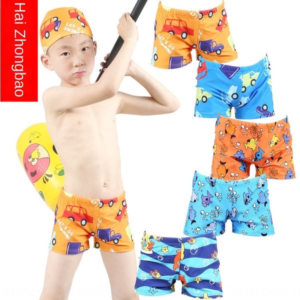 

suit boy big child baby swimming trunks cartoon swimsuit pants shorts and trousers children's boxer swimming trunks cartoon pants, Black