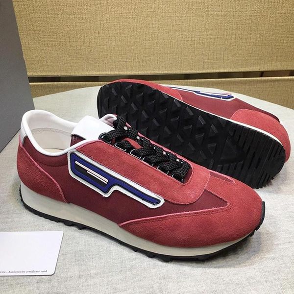 

suede and nylon sneakers mens shoes autumn and winter fashion footwears lightweight casual lace -up men shoes with origin box, Black