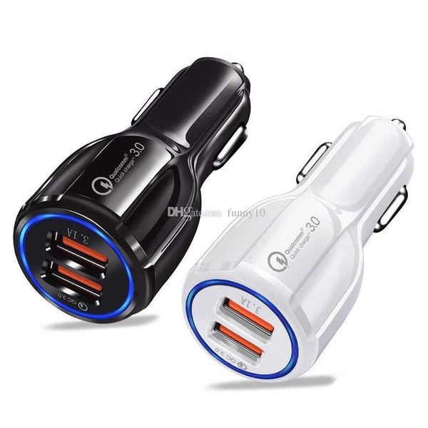 

car charger qc3.0 quick charger dual 2 usb port fast car charger ce fcc rohs certified for samsung samsung huawei tablet dhzlstore hf zsywoa