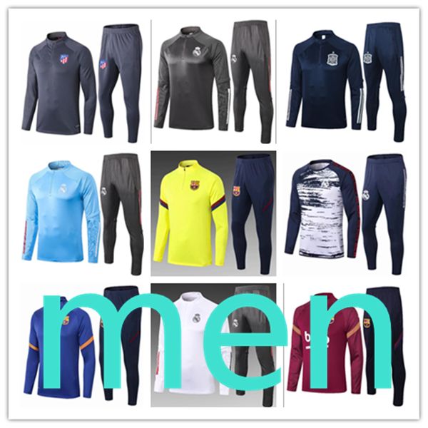 

men soccer tracksuit football training camiseta real madrid jerseys maillots camisa de barcelona fc jersey retro maillot barcelone spain, Black