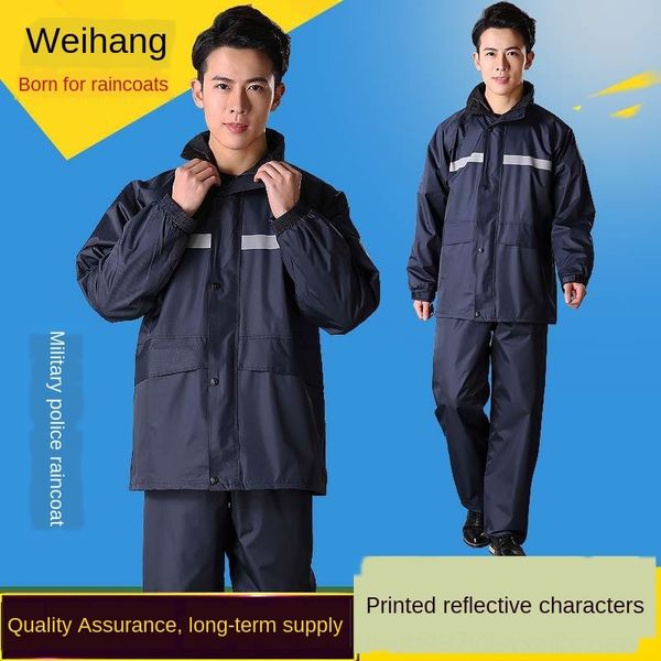 

4rzxl weihang duty printing double-layer thickened rain set electric car men's split reflective electric vehicle set pants suit pants s, Red;brown