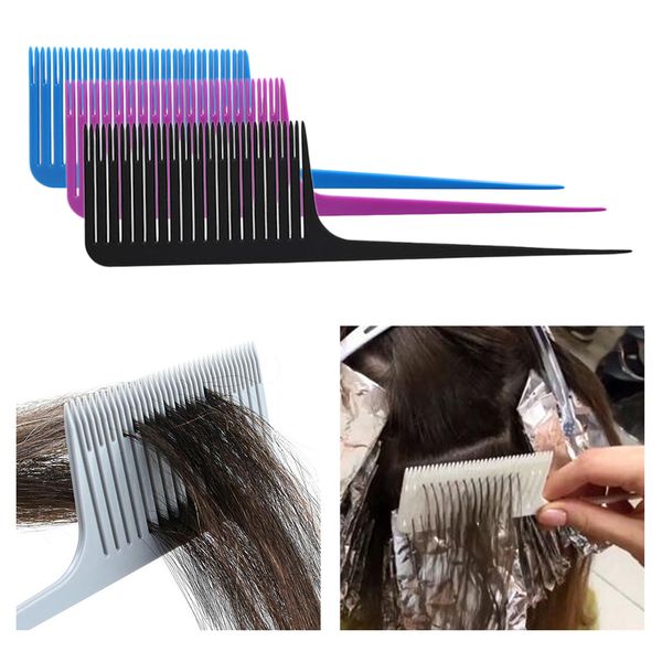 

3pcs abs weave highlighting foiling hair combs for hair coloring hair combs, Silver