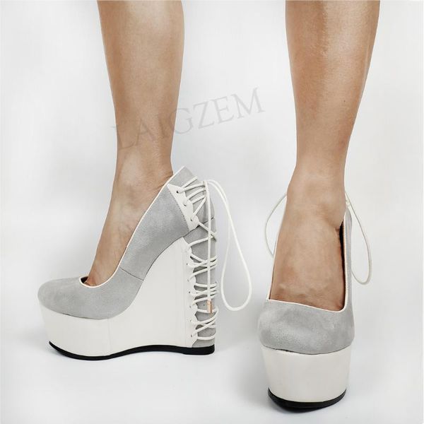 

women platform wedge sandals heeled sandalias pumps patchwork zapatos ladies shoes woman large size 44 45 47 48 49 52, Black