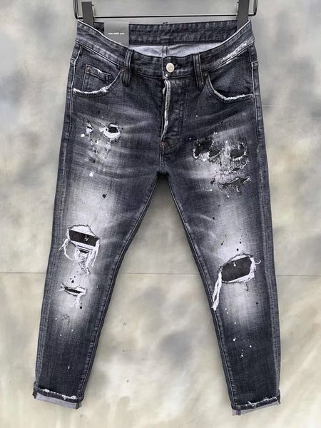 

2020 популярного design summer brand new мужской denim тощего coolguy жан вышивание брюки дыра джинсы кнопка мужской длинные брюки 9121, Blue