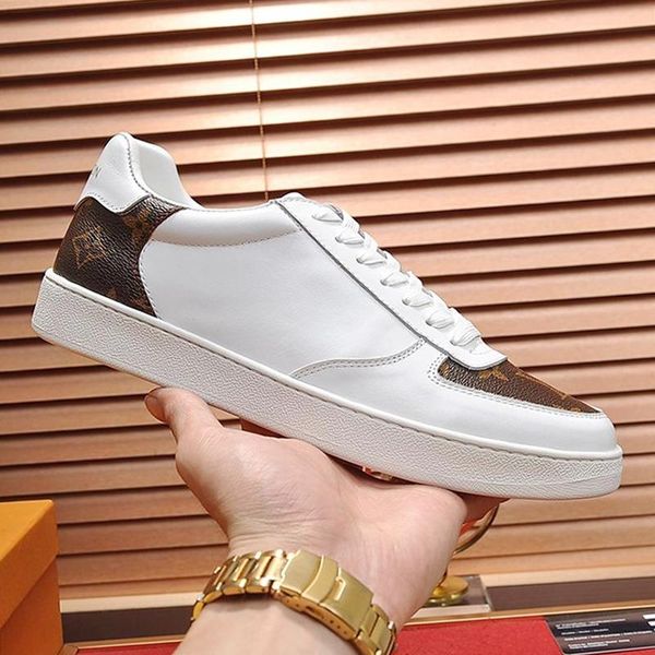 

mens fashion casual shoes sneakers zapatos de hombre mens shoes casual with box luxury chaussures pour hommes rivoli sneaker fast ship l666, Black