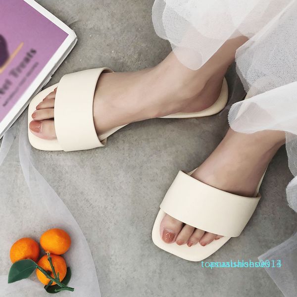 

women's slippers casual summer autumn indoor fashion flat slippers lady casual wild large size comfortable home women's shoes c14, Black