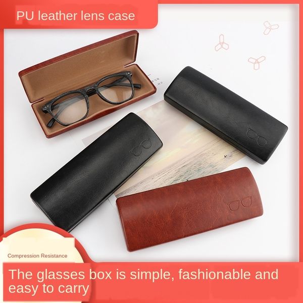 

case case myopia cartoon students' myopia glasses creative storage pu iron box glasses box, Blue