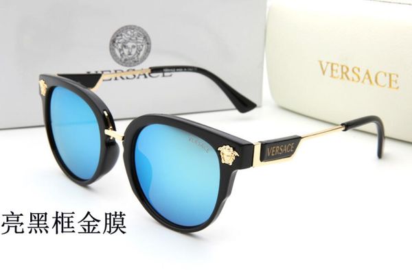 

designer sunglasses sun glasses for mens womens gold frame green glass lenses with cases and box 1657, Silver