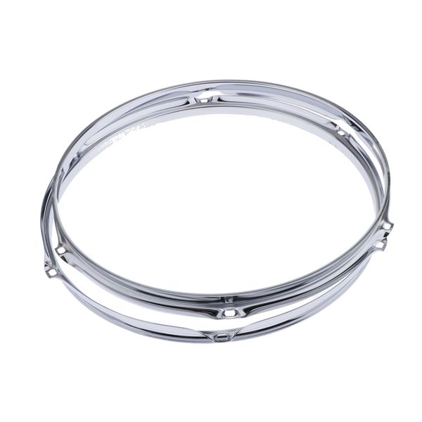 

pair die-cast 6-lug snare drum hoop - batter side - zinc alloy - 14 inch 1.2mm